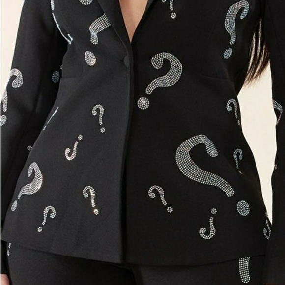 Rhinestone Question Mark 2 piece Suit - Picture 10 of 12